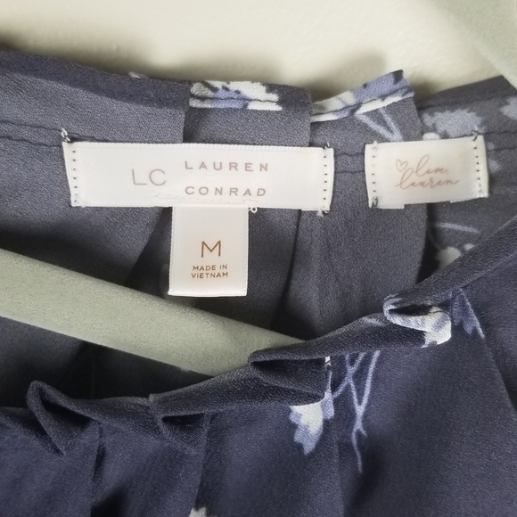 🎀LC Lauren Conrad Floral Blue Dress - Picture 5 of 9